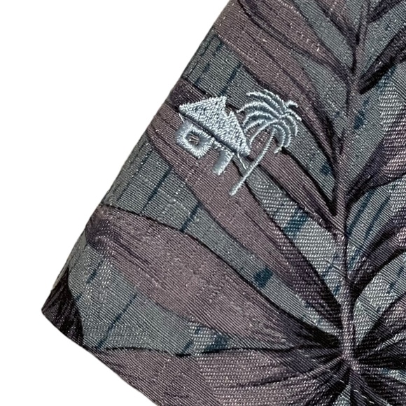 Caribbean‎ Joe Silk Hawaiian Shirt Hibiscus Palm Frond Size M - Picture 5 of 6